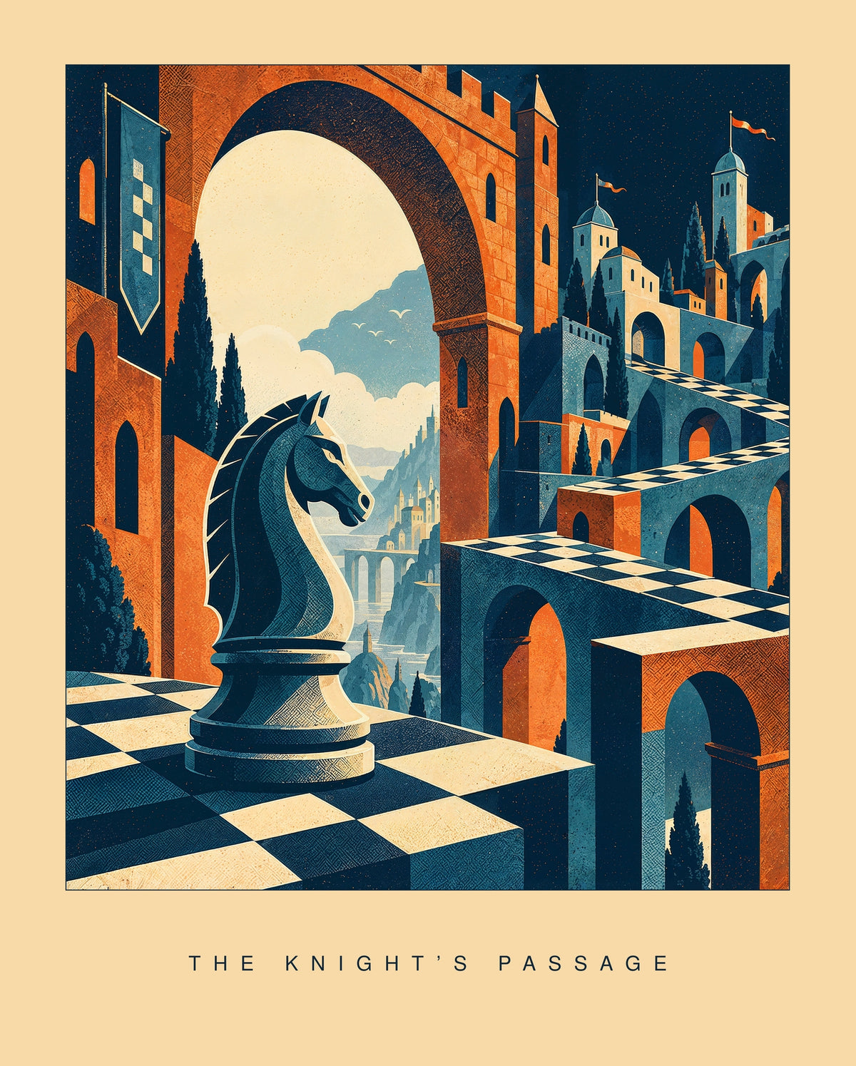 The Knight's Passage — Chess Art Print