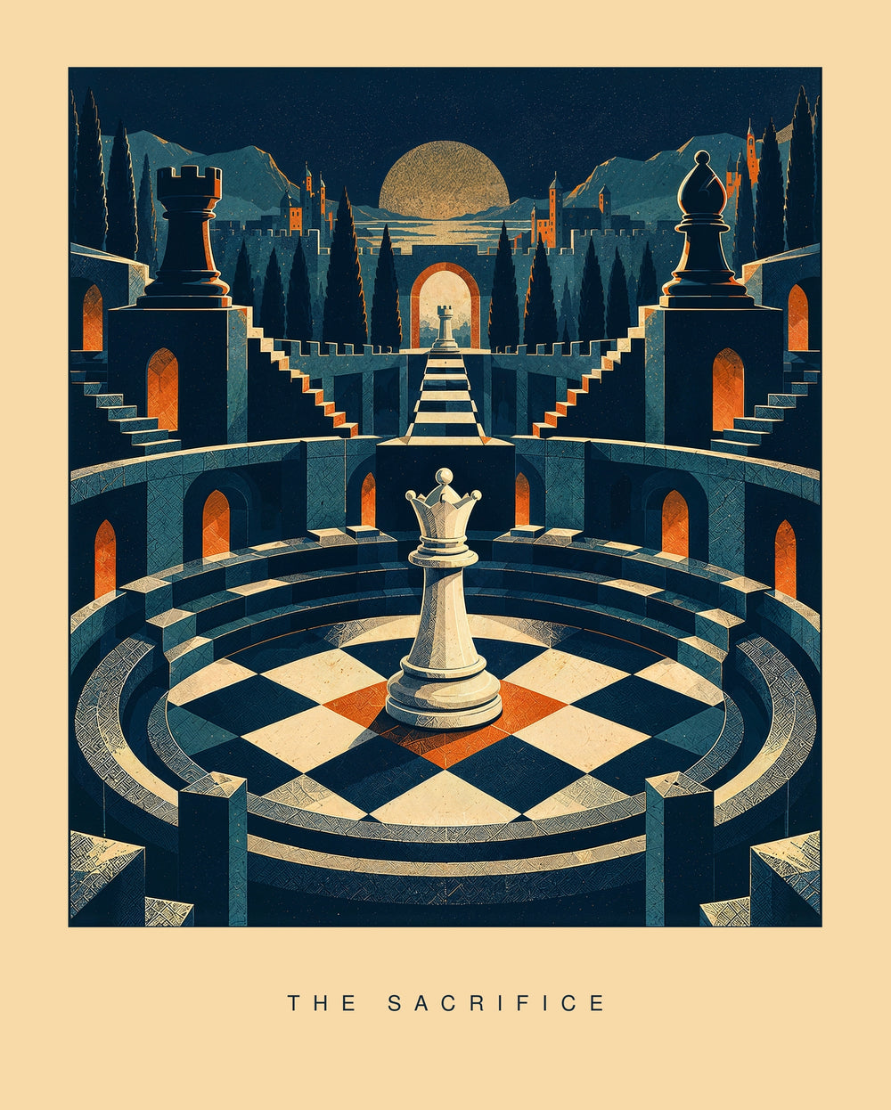 The Sacrifice — Chess Art Print