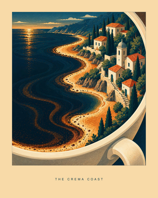 The Crema Coast — Coffee Art Print