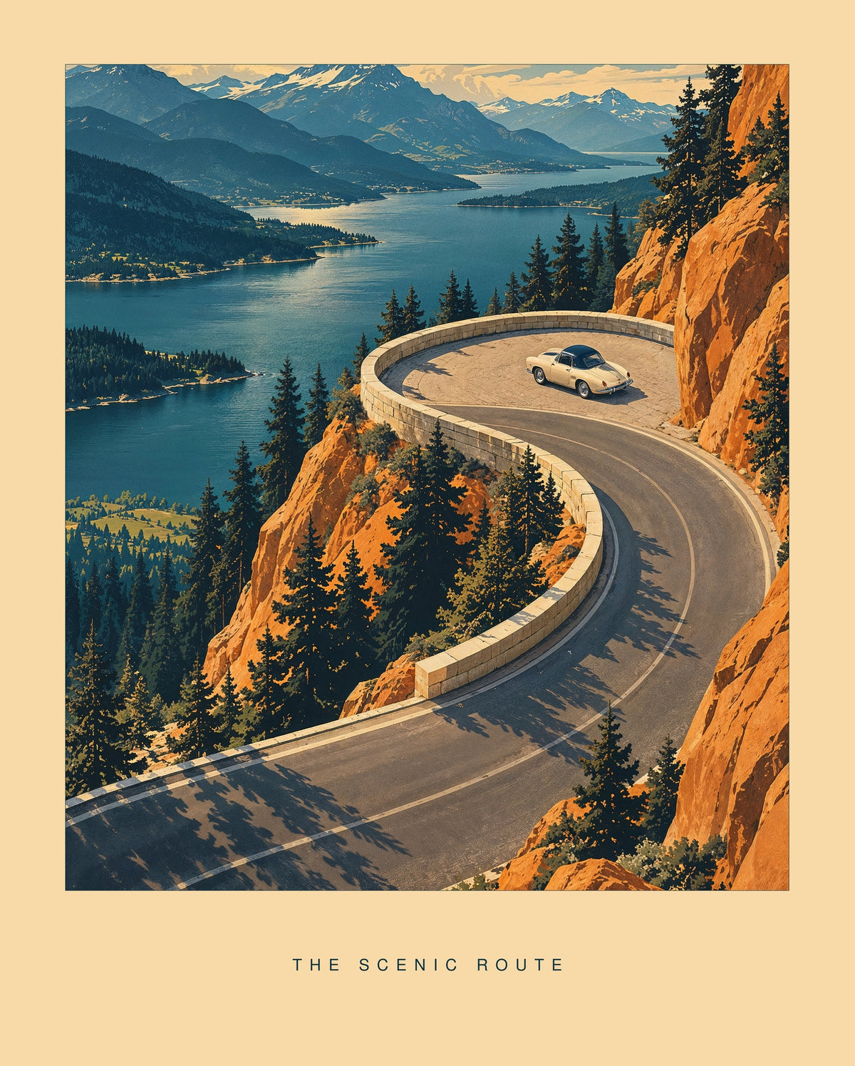 The Scenic Route — Car Art Print