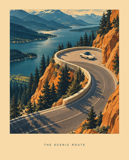The Scenic Route — Car Art Print