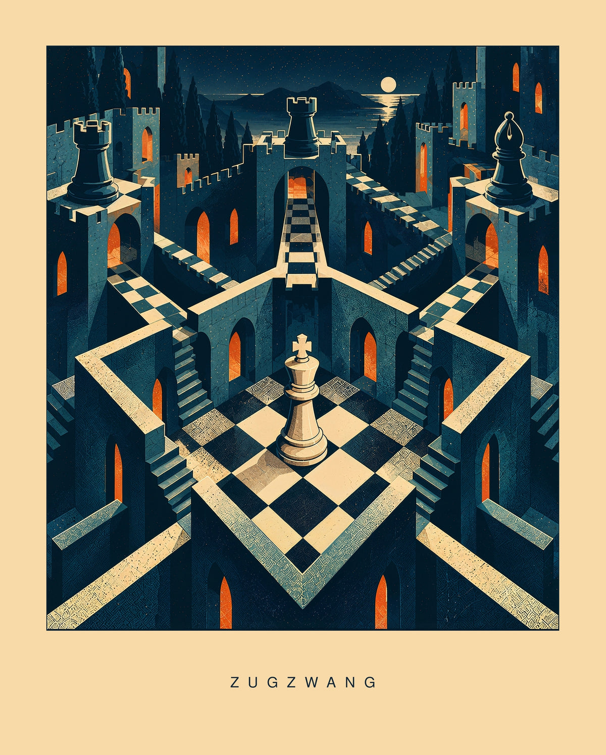Zugzwang — Chess Art Print