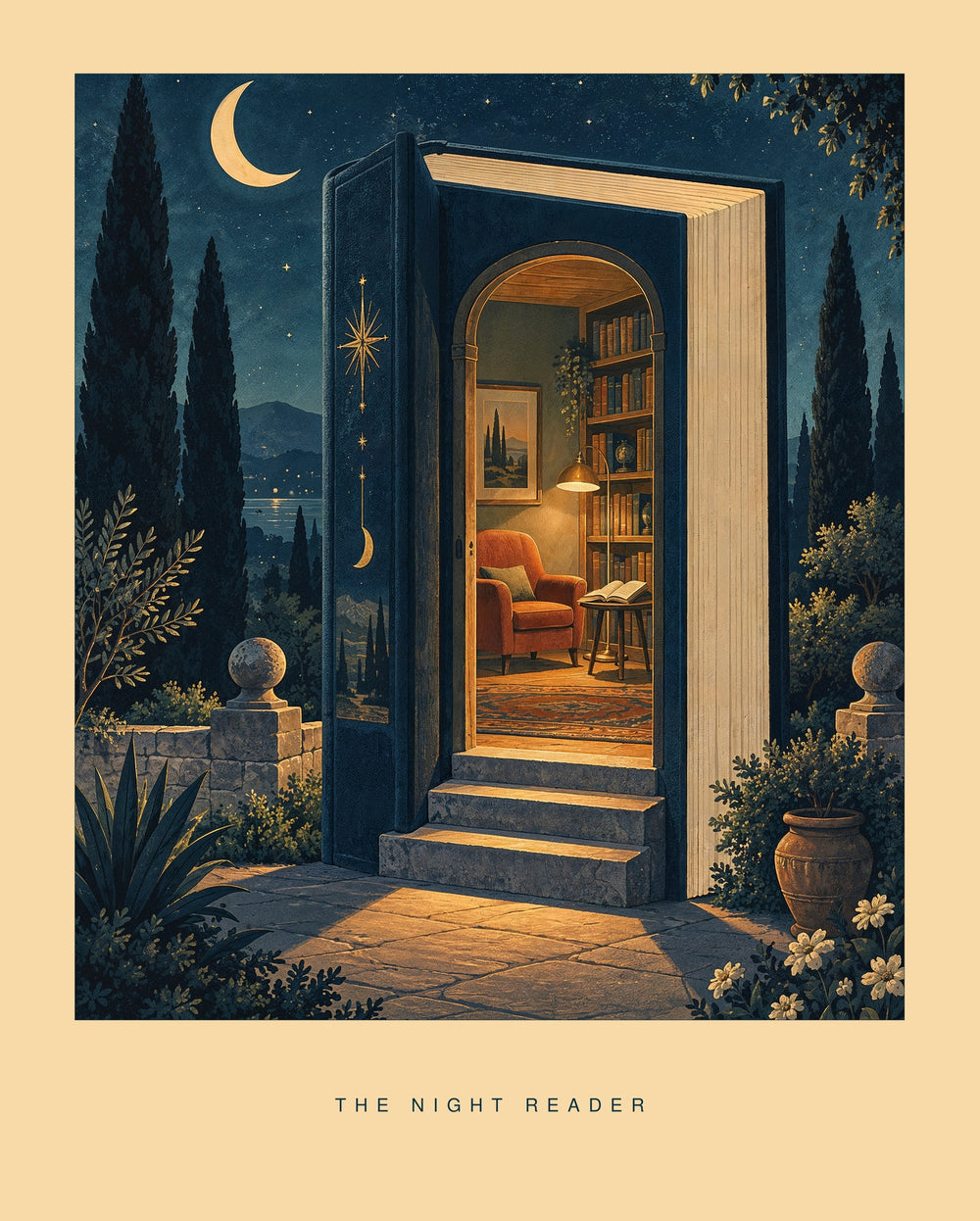 The Night Reader — Book Art Print