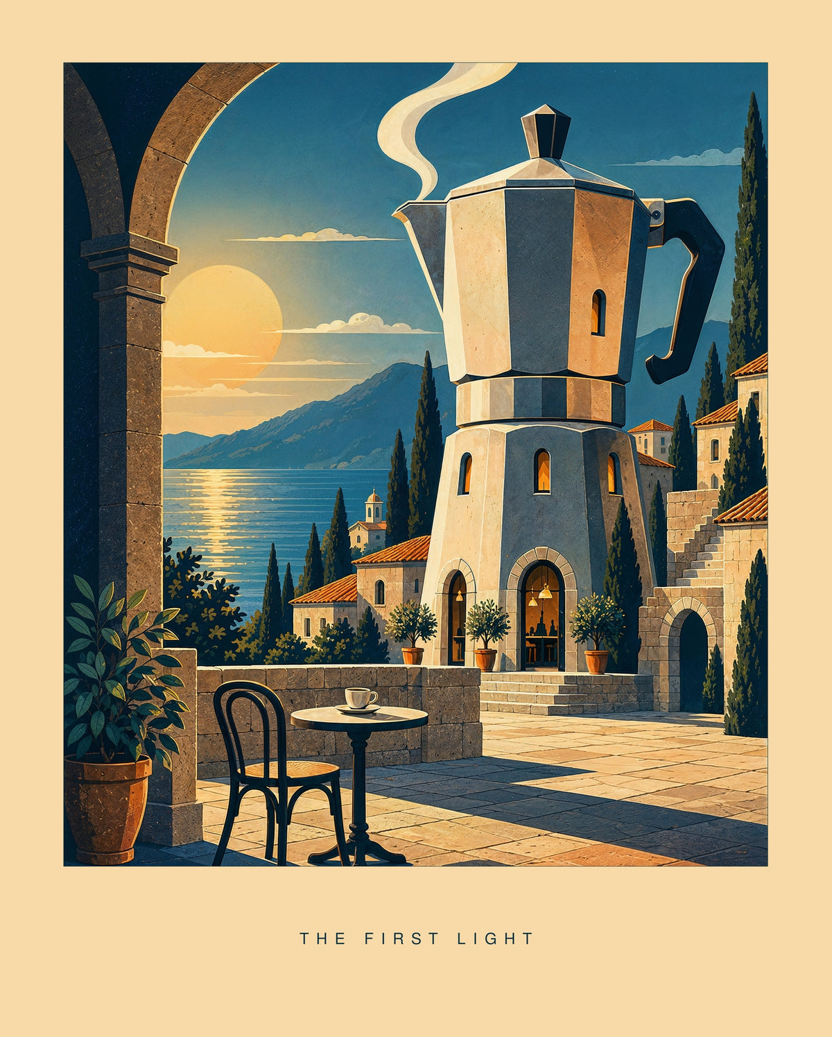 The First Light — Coffee Art Print