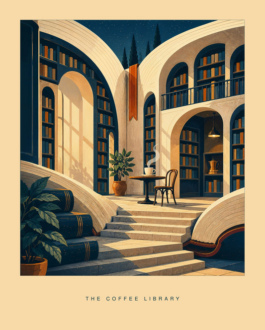 The Coffee Library — Coffee Art Print