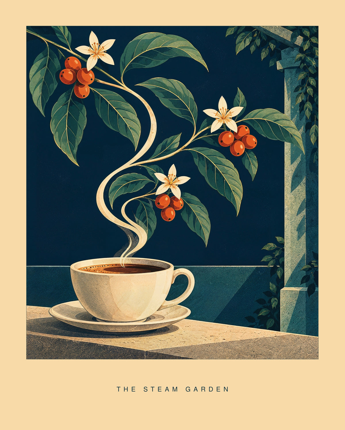 The Steam Garden — Coffee Art Print